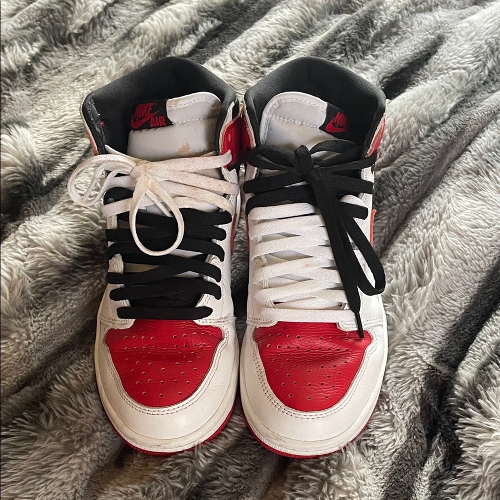 Air Jordan 1s Red and White Sneakers